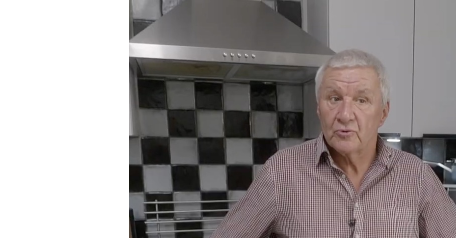 Alan Law, owner of The Kitchen Renovators, in a customer's kitchen
