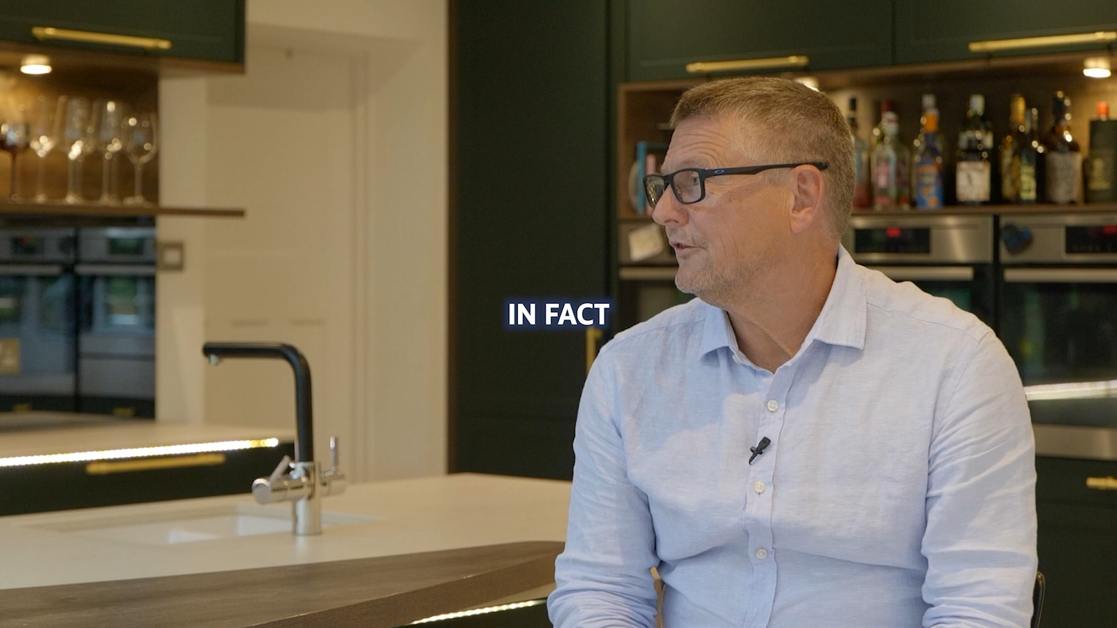Stuart talking about his kitchen makeover