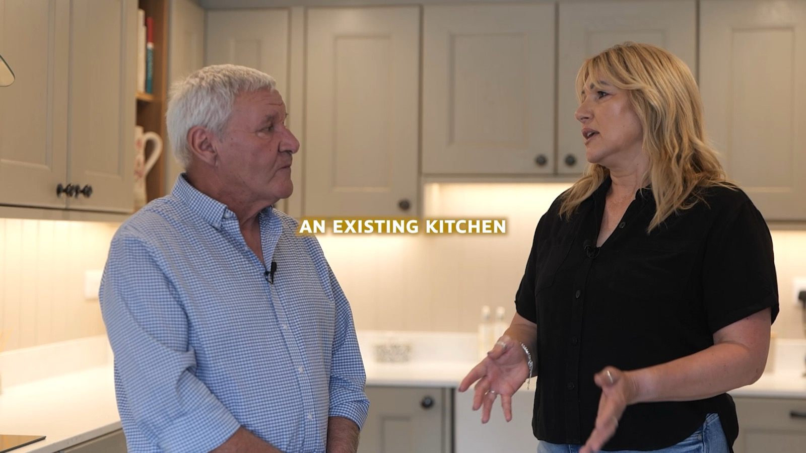Katherine talking about her kitchen makeover
